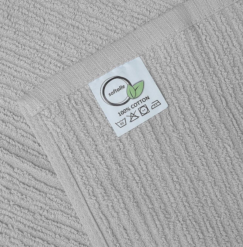 Softolle Bar Mop Towels, Pack of 12-16x19 Inches - 100% Cotton Super Absorbent Towels, Multi-Purpose for Home and Bar Cleaning (Silver Grey) - Image 4